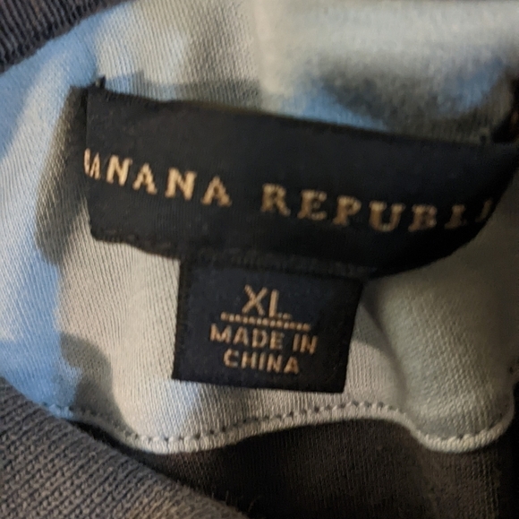 Banana Republic Striped Short Sleeve Polo Shirt Size XL Charcoal Gray - Picture 4 of 6